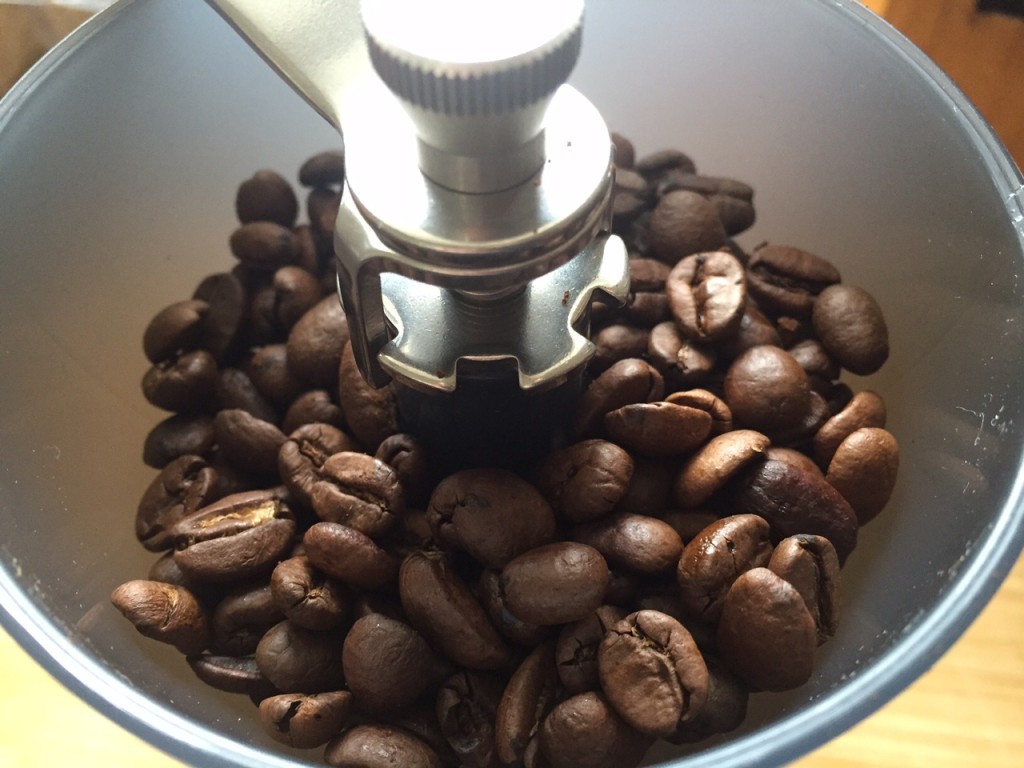 Kaffeefüllmenge bei der Skerton Kaffeemühle