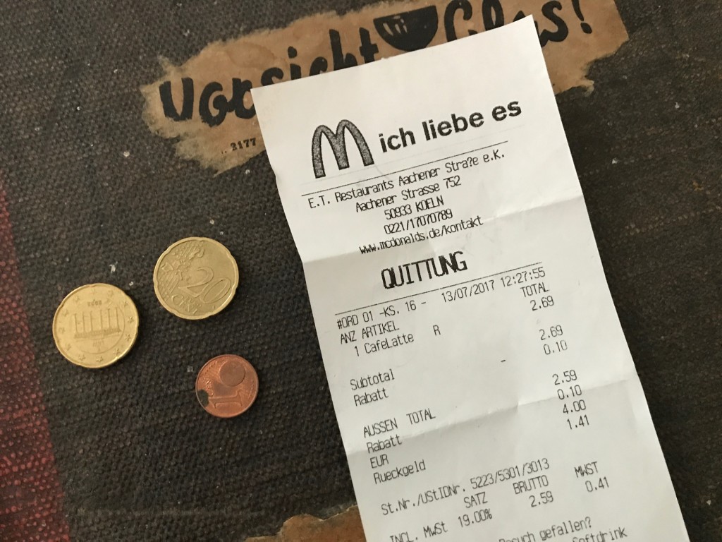 McDonalds Rabatt wiederverwendbarer Becher 10 Cent